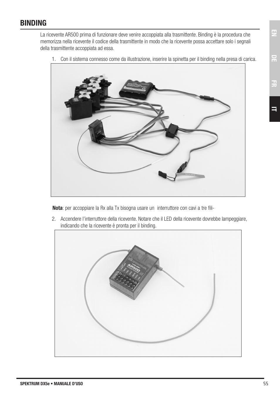 Binding | Spektrum SPMR55001 DX5e Manual User Manual | Page 55 / 67