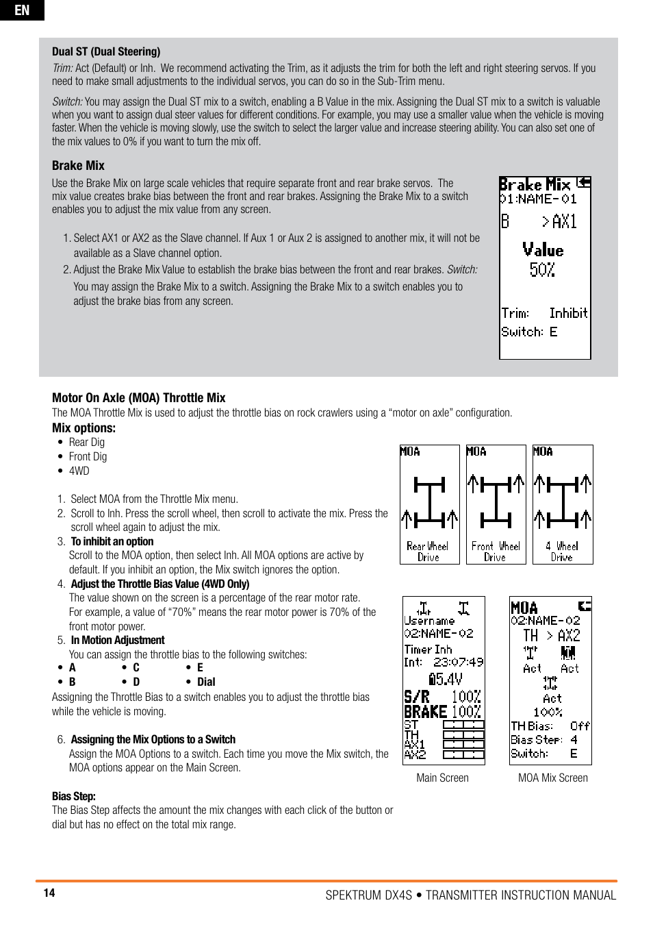 Spektrum SPM4010 DX4S User Manual | Page 14 / 23