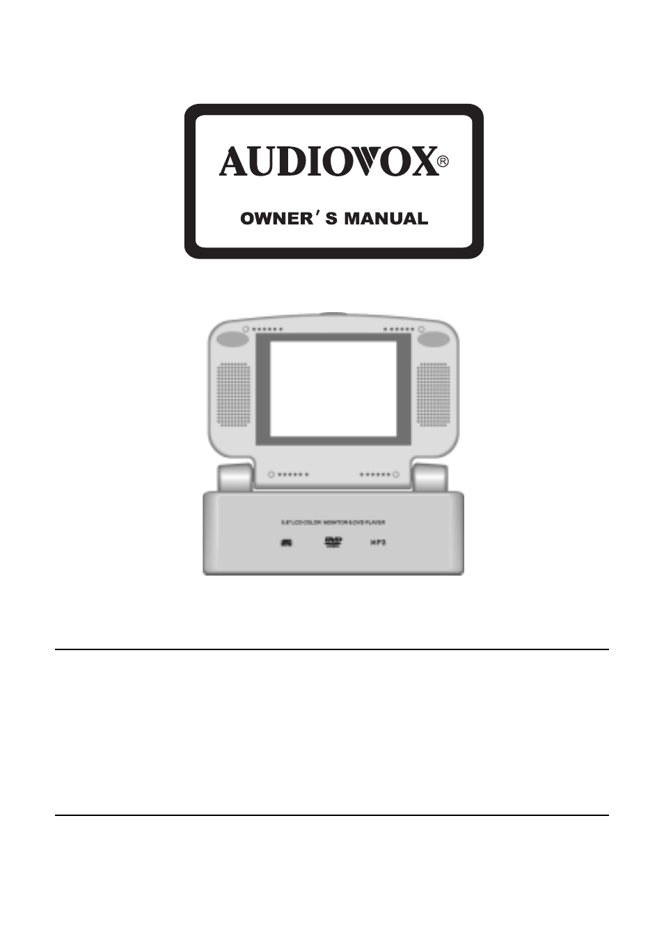 Audiovox VBP4000 User Manual | 32 pages