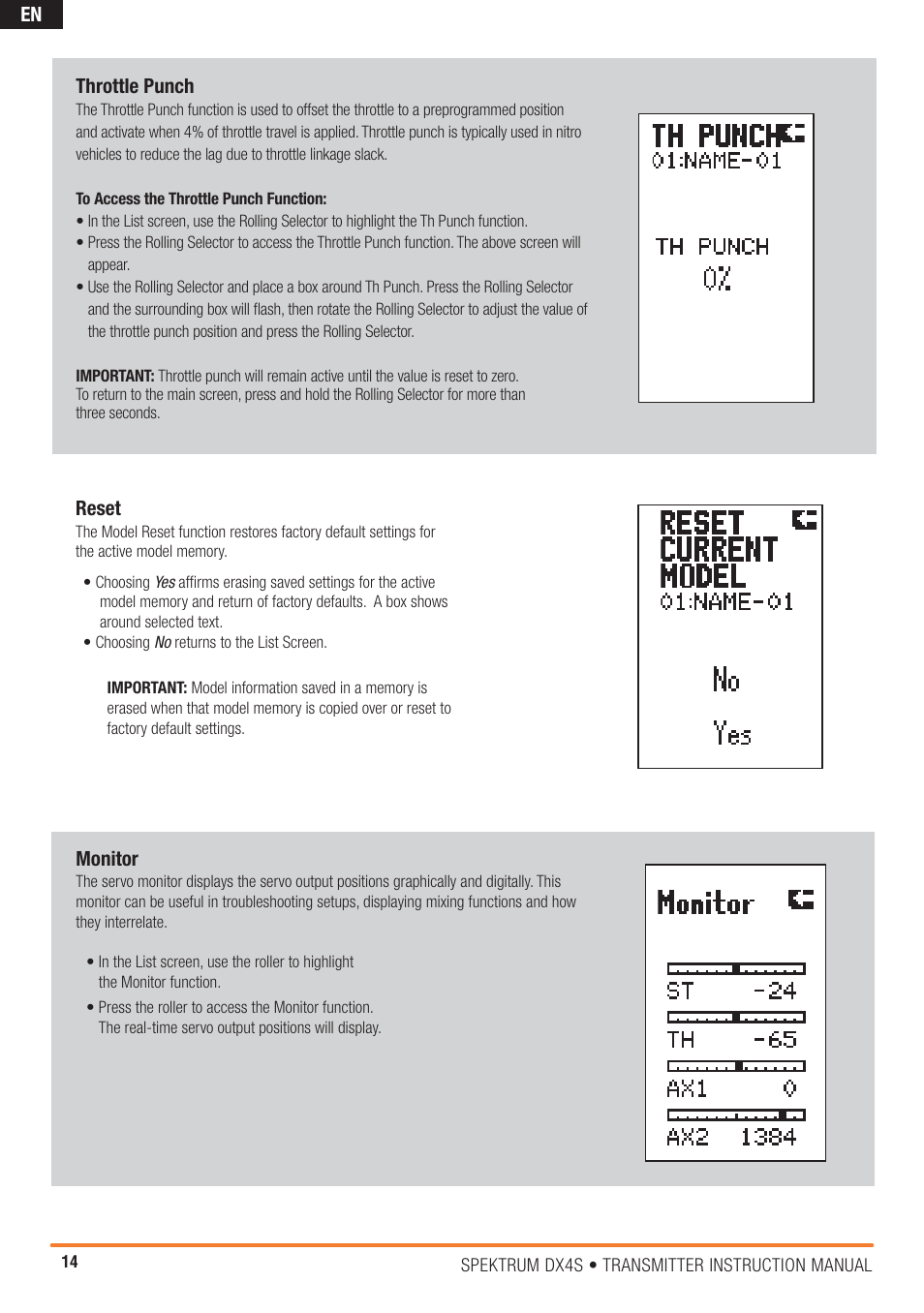 Spektrum SPM4000C DX4S User Manual | Page 14 / 21