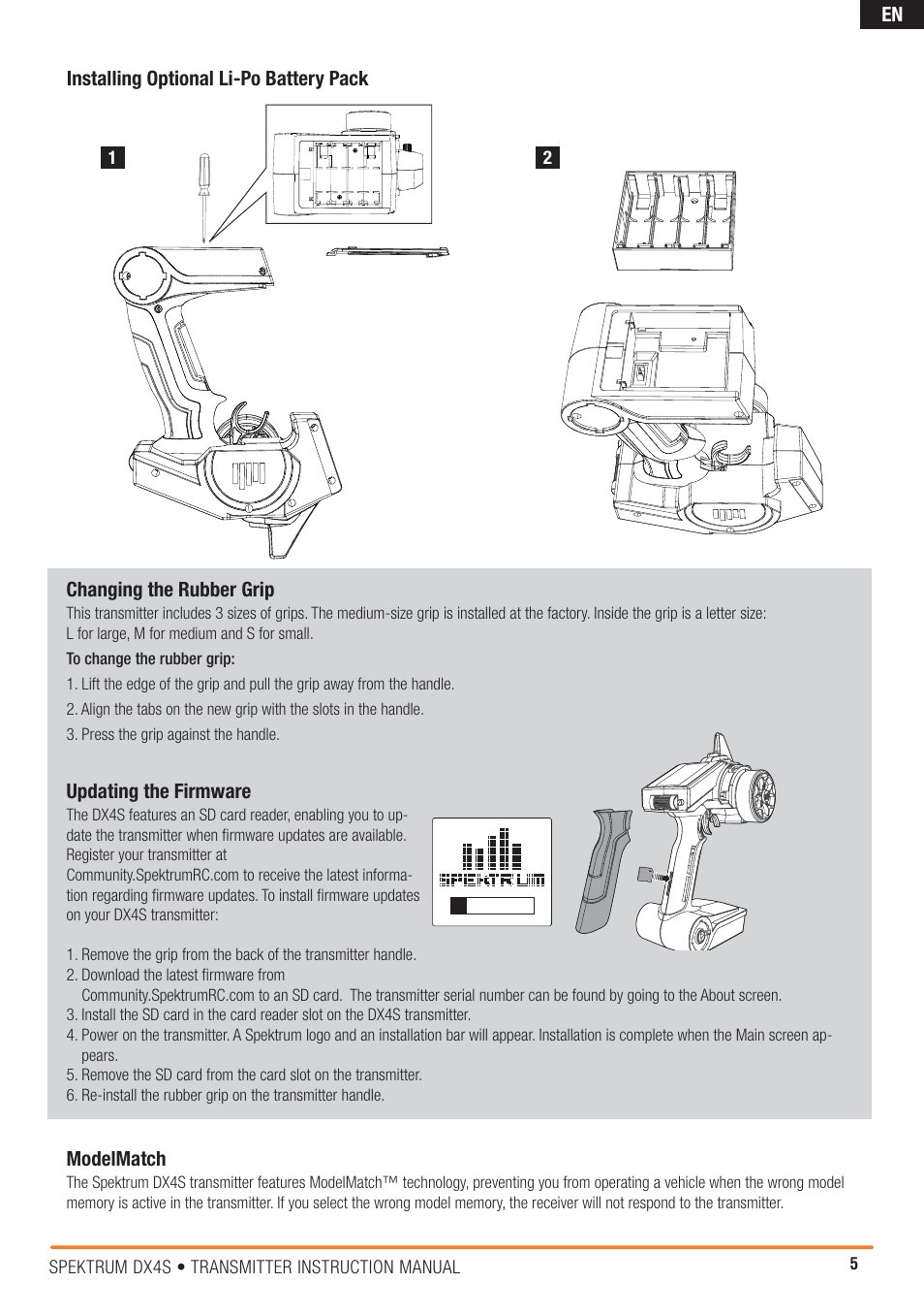 Spektrum SPM4000C DX4S User Manual | Page 5 / 21