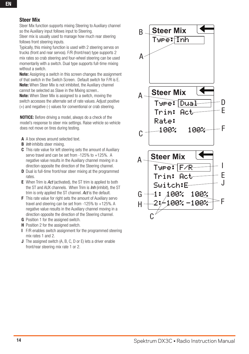 Spektrum SPM3300 DX3C Manual User Manual | Page 14 / 18