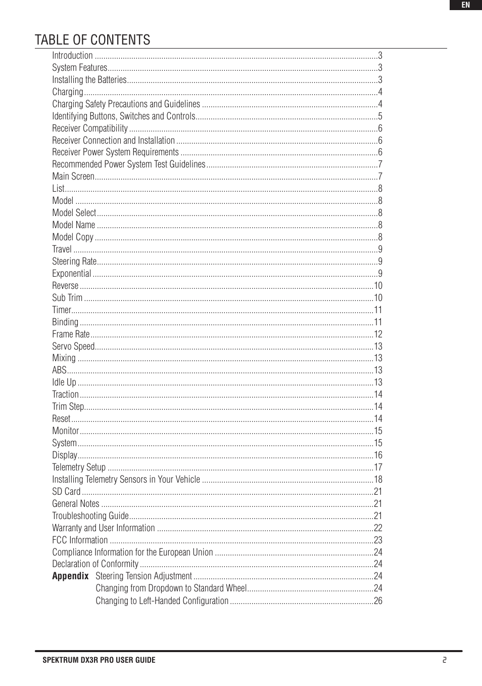 Spektrum SPM3200 DX3R PRO User Manual | Page 3 / 30