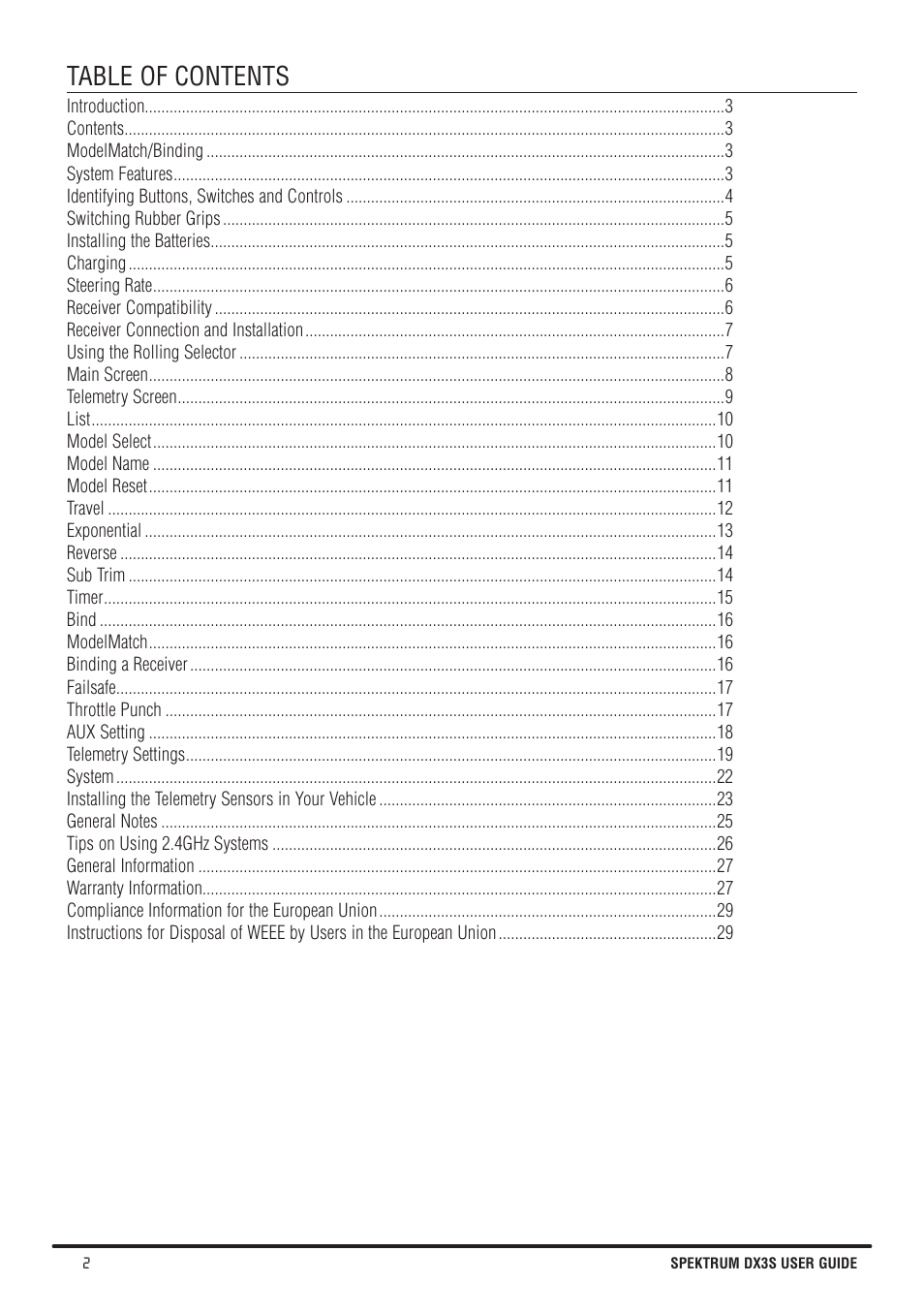 Spektrum SPMR3140 DX3S Manual User Manual | Page 2 / 32