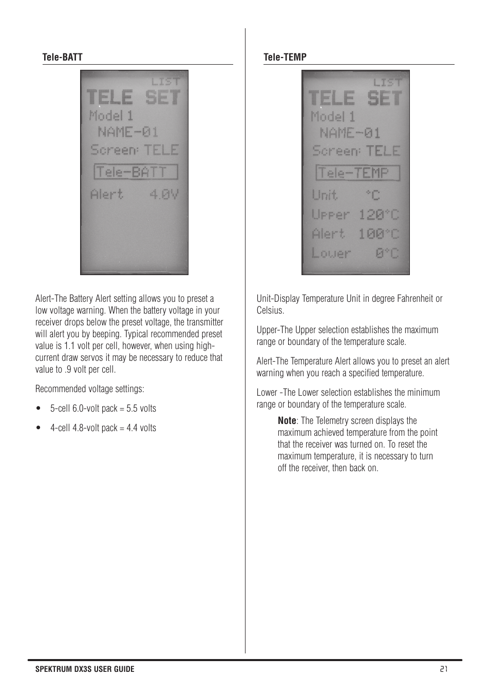 Spektrum SPMR3140 DX3S Manual User Manual | Page 21 / 32