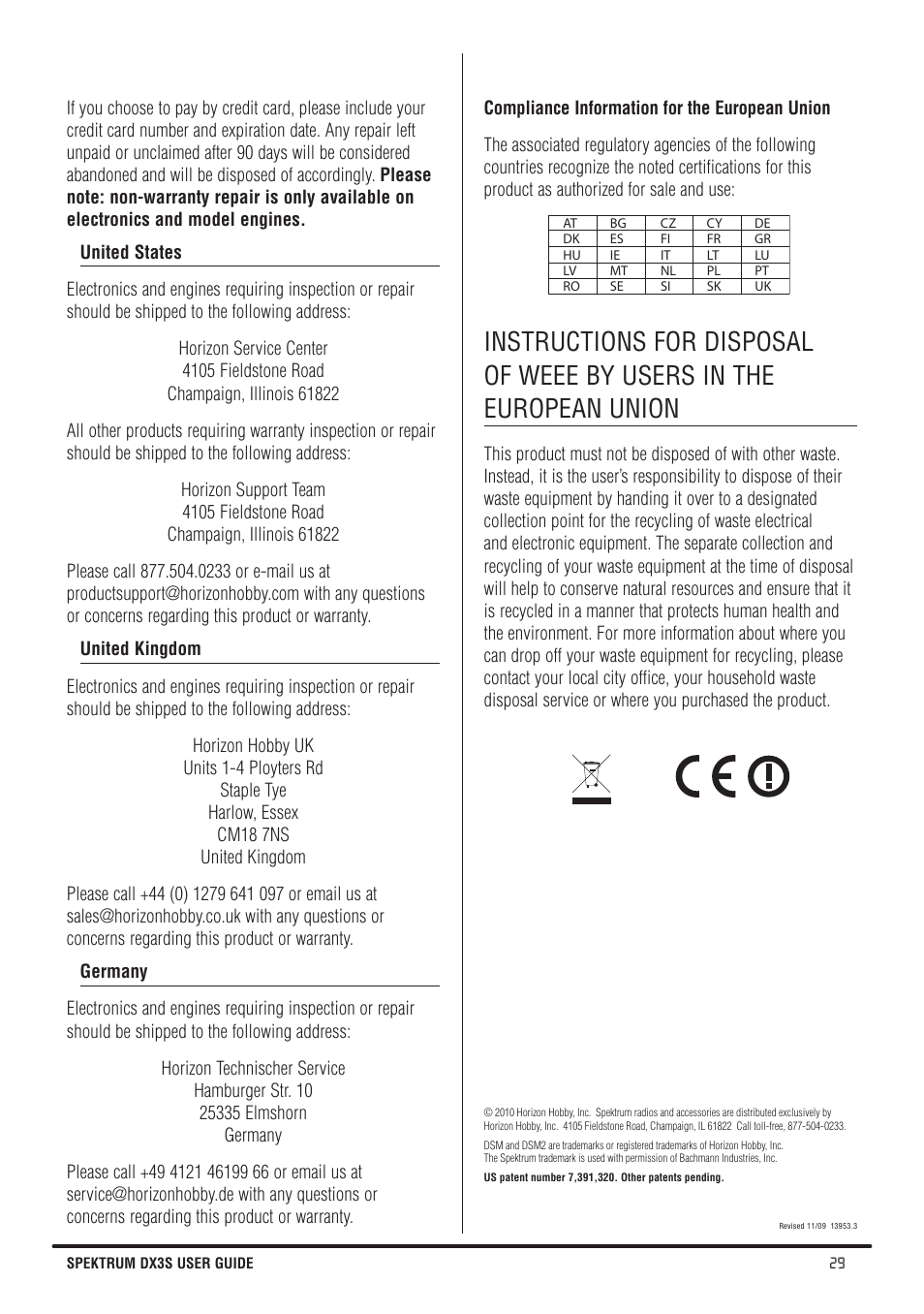 Spektrum SPMR3140 DX3S Manual User Manual | Page 29 / 32