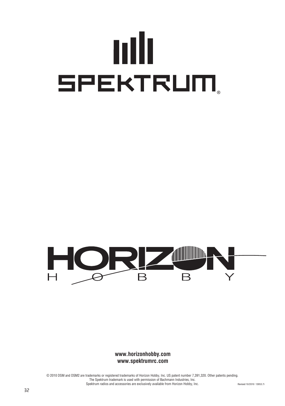 Spektrum SPMR3140 DX3S Manual User Manual | Page 32 / 32