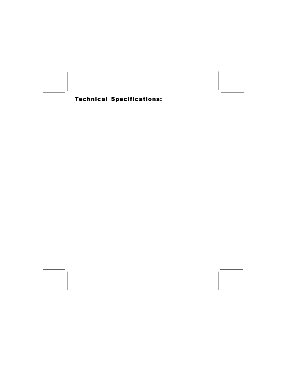 Technical specifications | Audiovox GMRS9010-2 User Manual | Page 22 / 28