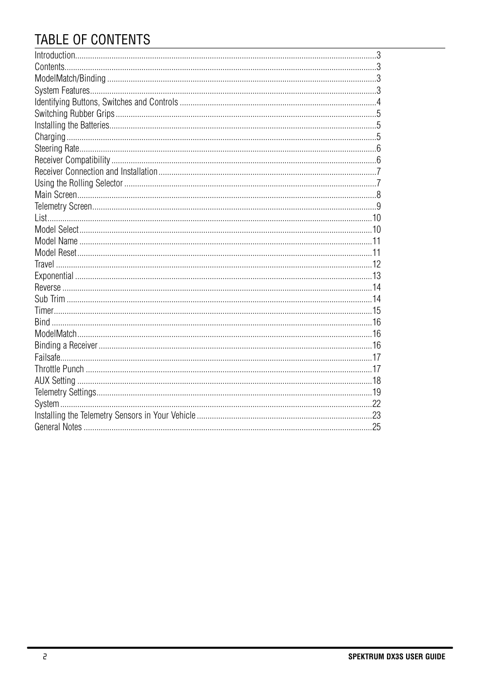 Spektrum SPM3130 DX3S Manual User Manual | Page 2 / 30