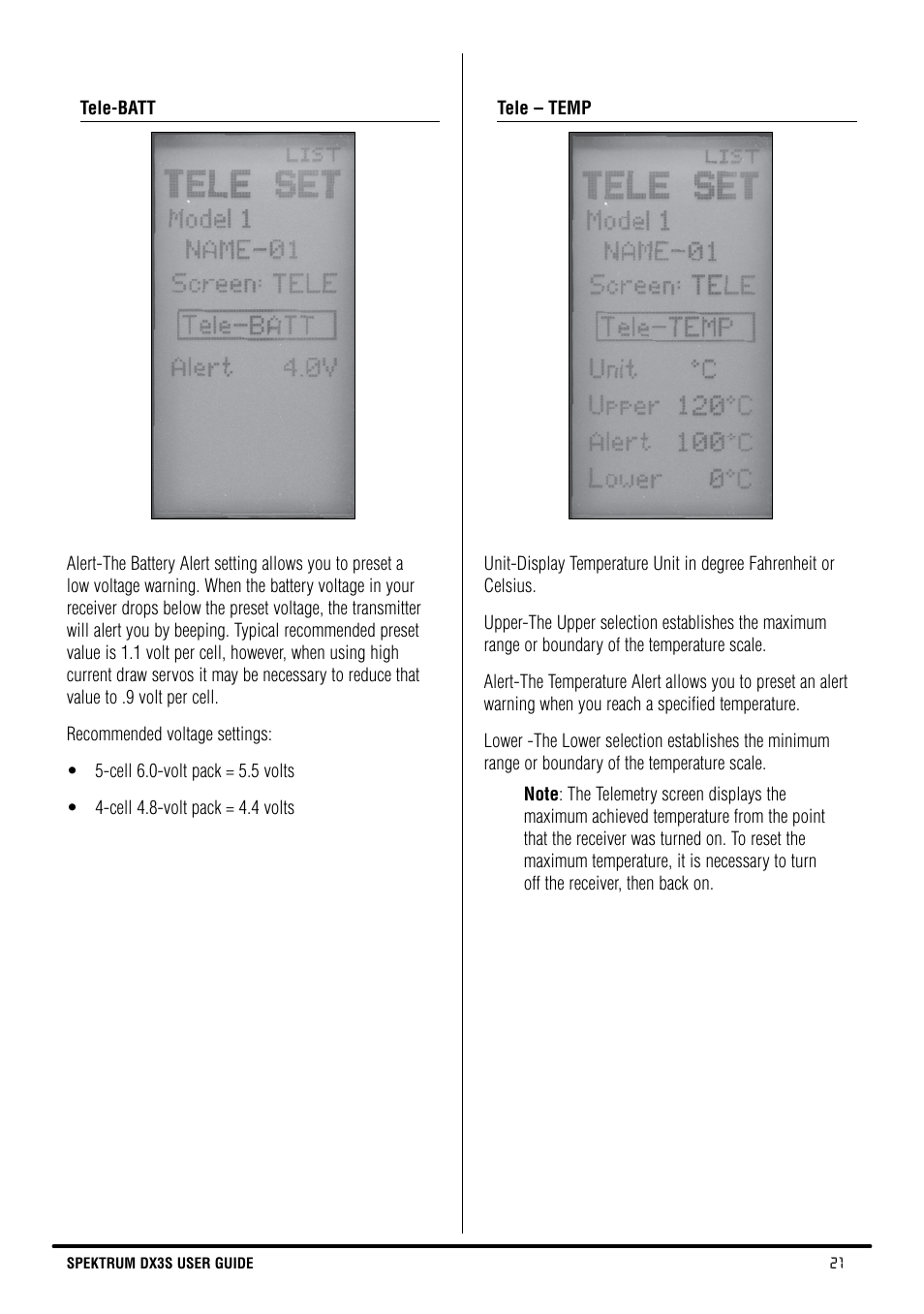 Spektrum SPM3130 DX3S Manual User Manual | Page 21 / 30