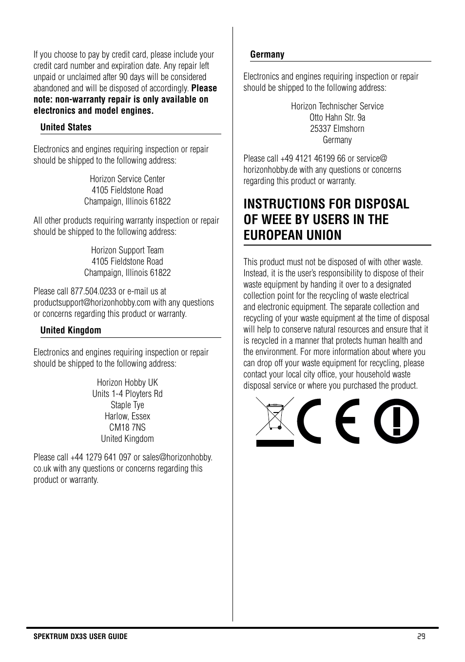 Spektrum SPM3130 DX3S Manual User Manual | Page 29 / 30