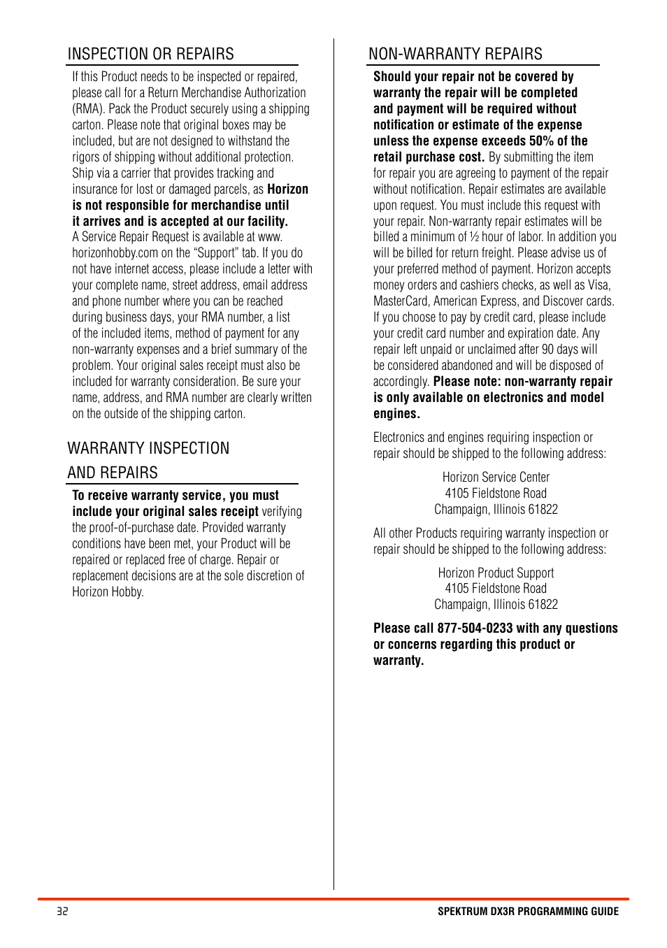 Spektrum SPM3100 DX3R User Manual | Page 32 / 36