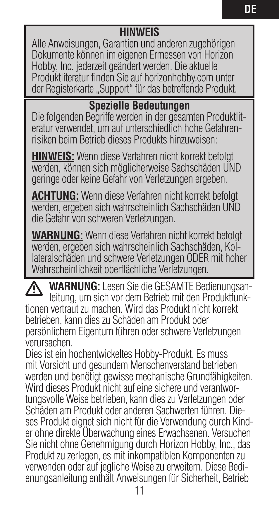 Spektrum SPM2850 DX10t User Manual | Page 11 / 36