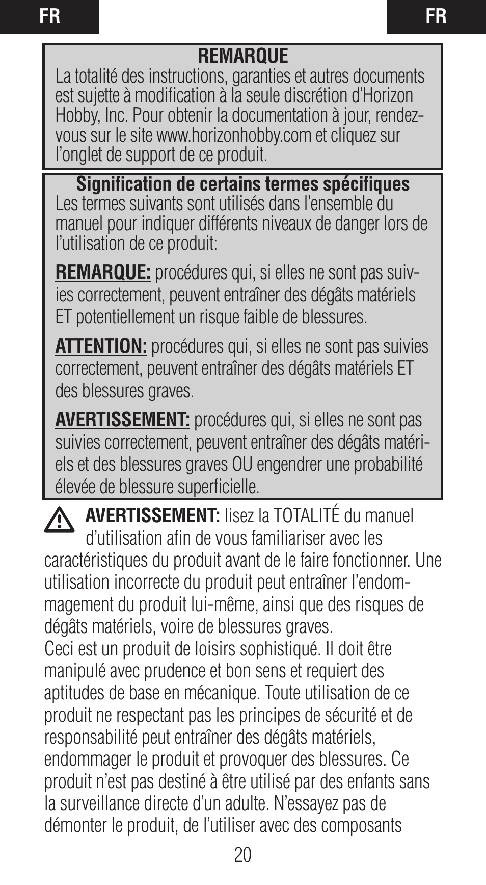 Spektrum SPM2850 DX10t User Manual | Page 20 / 36