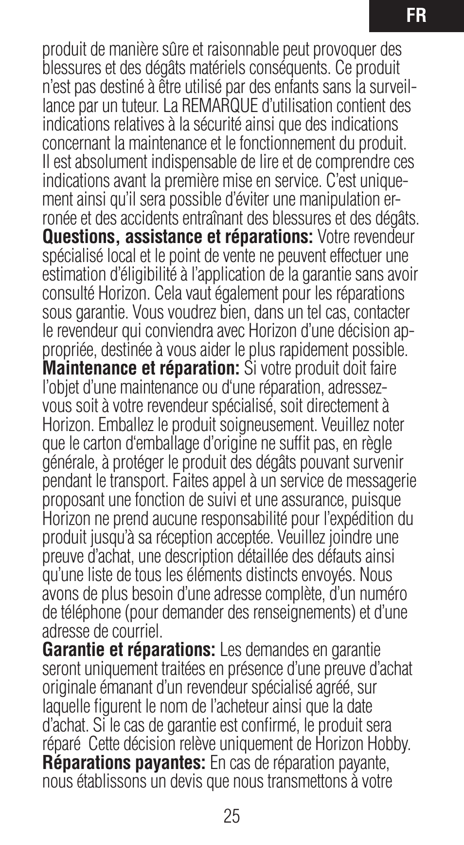 Spektrum SPM2850 DX10t User Manual | Page 25 / 36