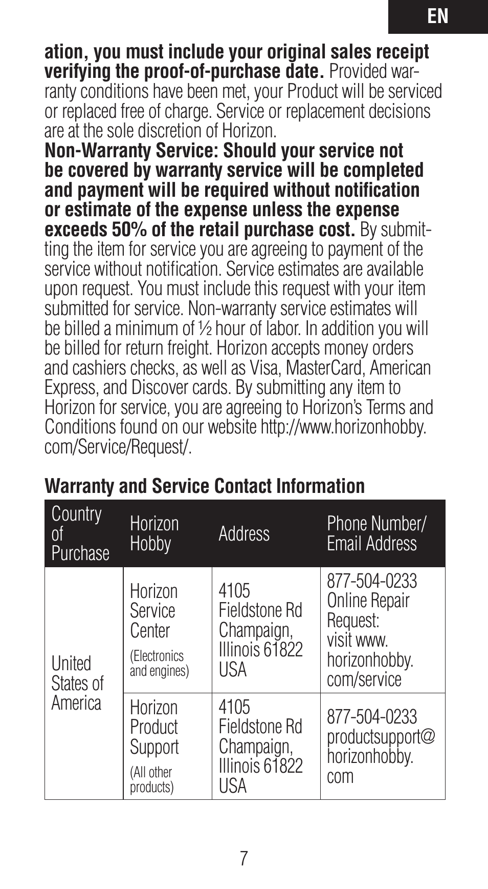 Spektrum SPM2850 DX10t User Manual | Page 7 / 36