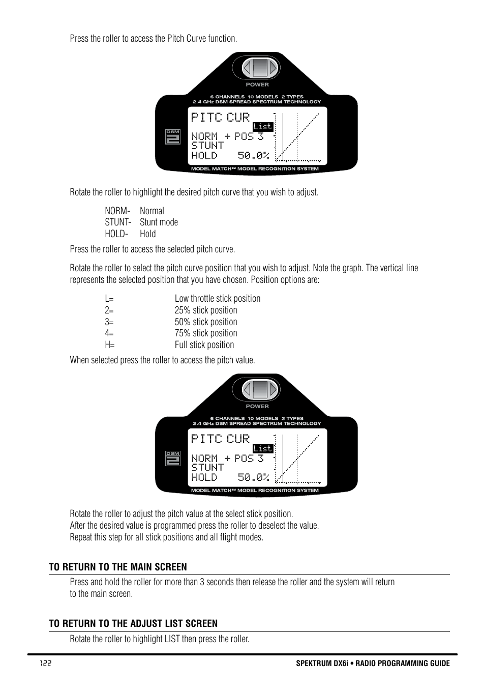 Pitc cur | Spektrum DX6i User Manual | Page 122 / 140