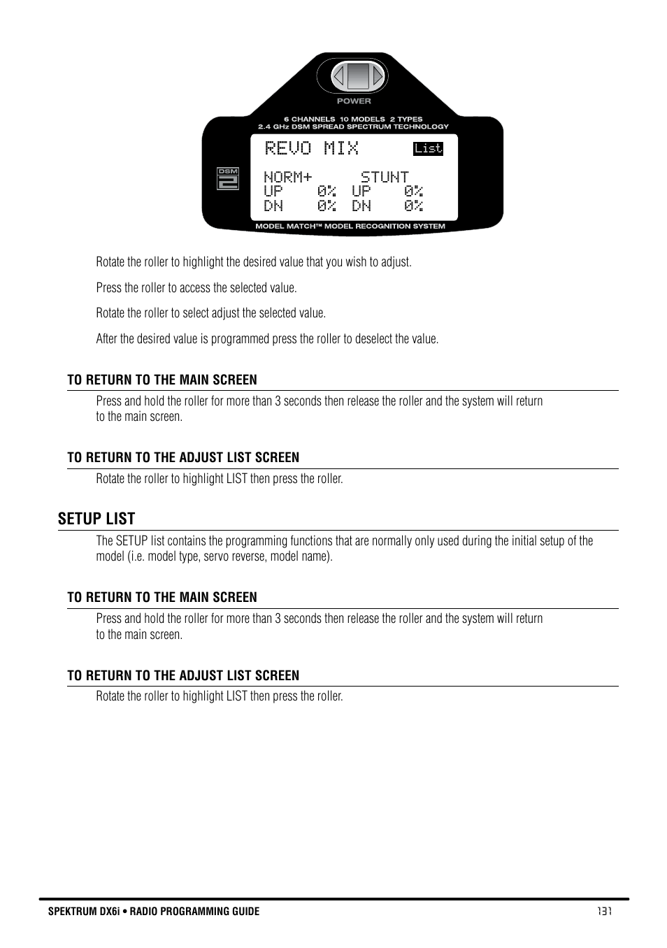 Revo mix | Spektrum DX6i User Manual | Page 131 / 140