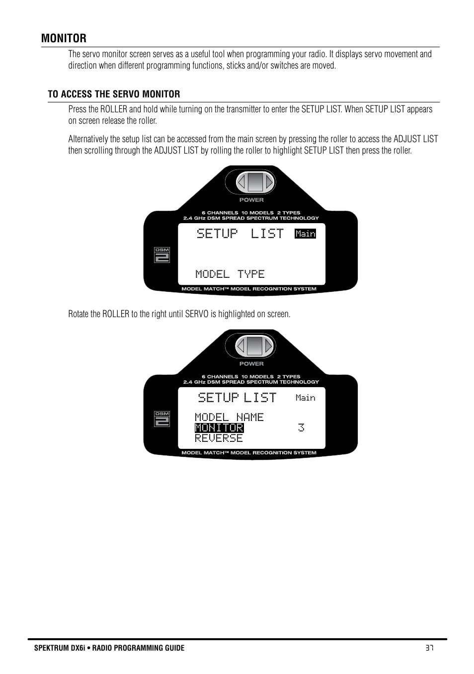 Setup list | Spektrum DX6i User Manual | Page 37 / 140