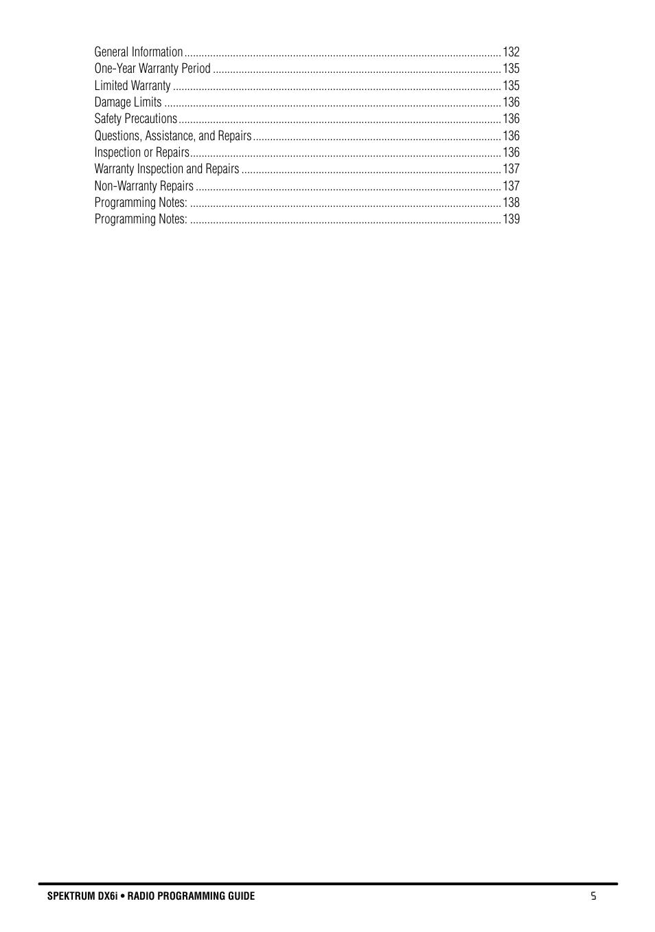 Spektrum DX6i User Manual | Page 5 / 140