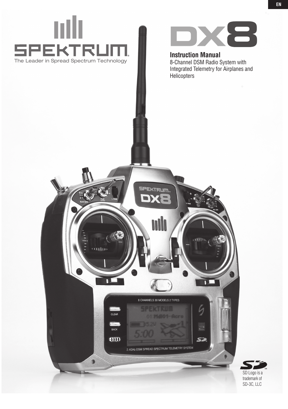 Instruction manual | Spektrum DX8 User Manual | Page 3 / 42