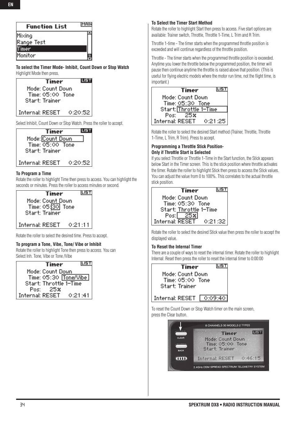 Spektrum DX8 User Manual | Page 34 / 42