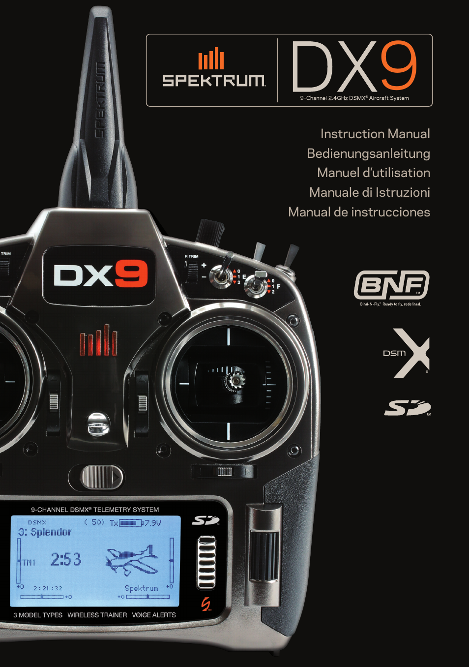 Spektrum SPMR9900 DX9 User Manual | 48 pages
