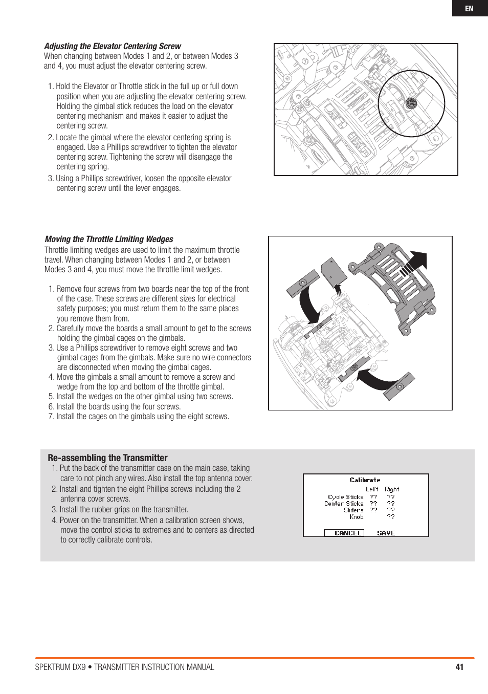 Spektrum SPMR9900 DX9 User Manual | Page 41 / 48