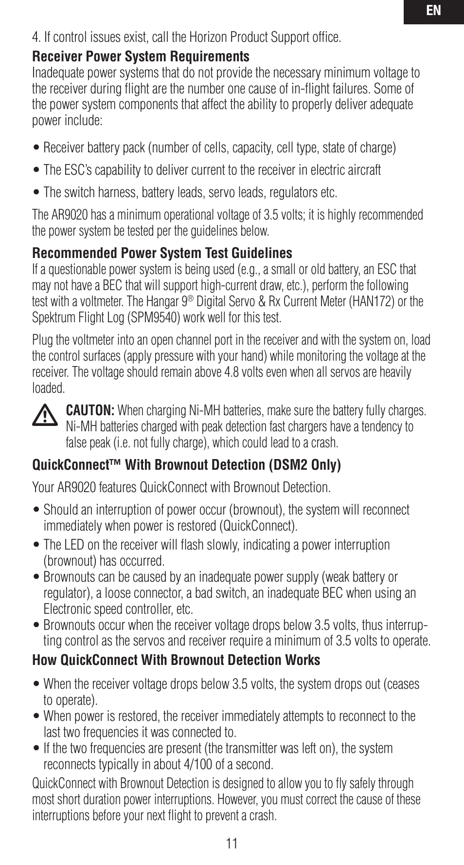 Spektrum SPMAR9020 User Manual | Page 11 / 72