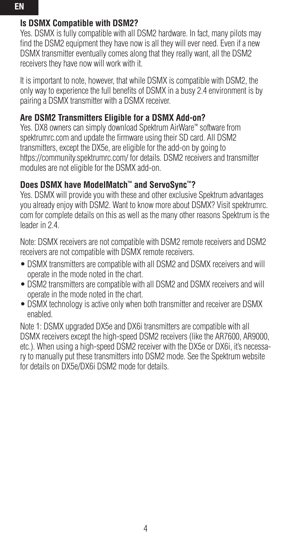 Spektrum SPMAR9020 User Manual | Page 4 / 72