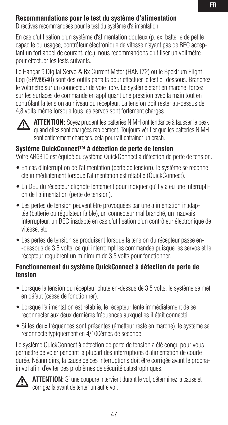 Spektrum SPMAR9020 User Manual | Page 47 / 72