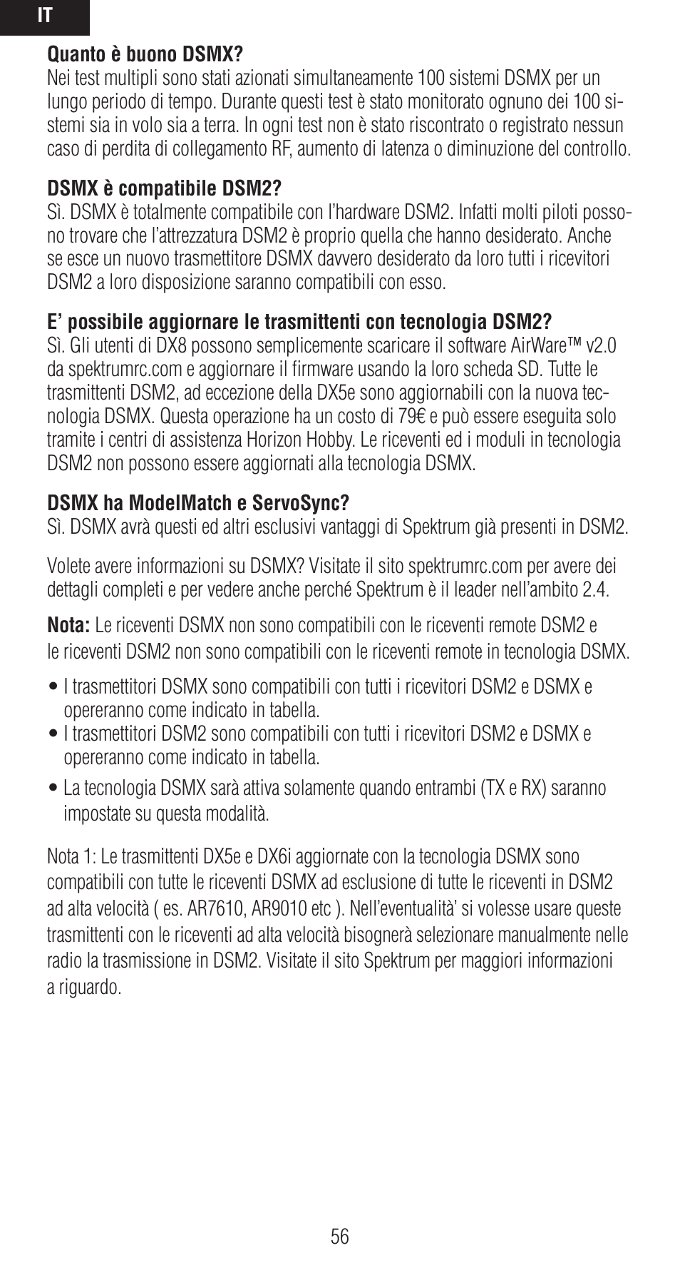 Spektrum SPMAR9020 User Manual | Page 56 / 72
