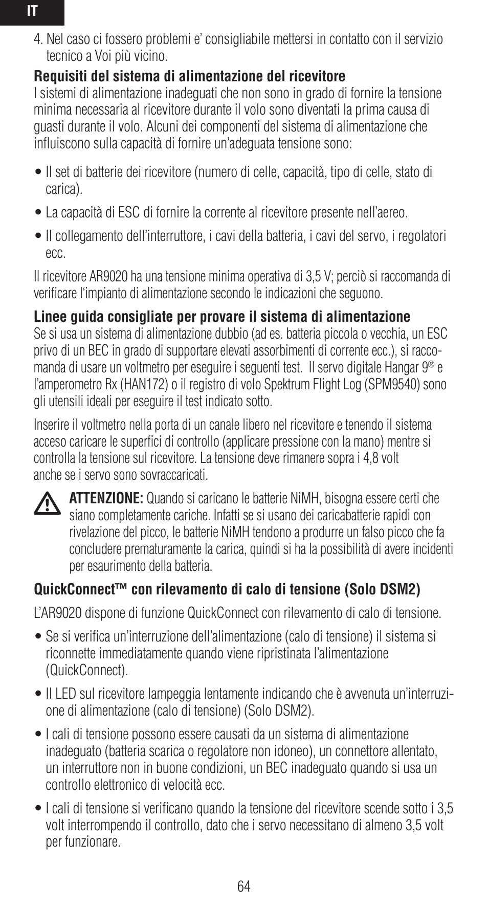 Spektrum SPMAR9020 User Manual | Page 64 / 72