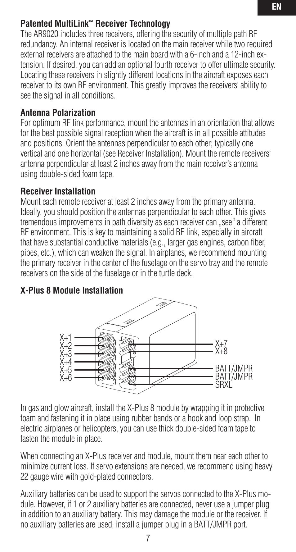 Spektrum SPMAR9020 User Manual | Page 7 / 72