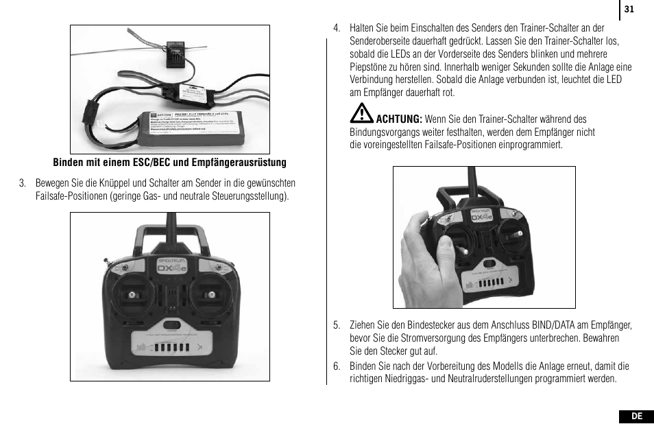 Spektrum SPMR4400 DX4e User Manual | Page 31 / 84