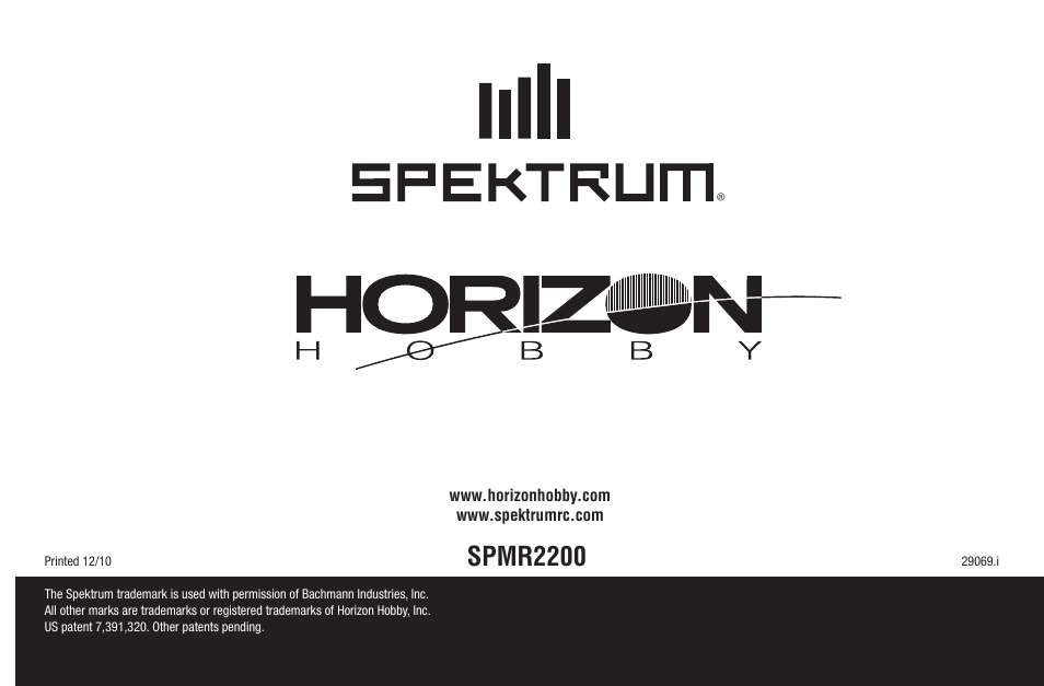 Spmr2200 | Spektrum SPMR2200 DX2M User Manual | Page 14 / 14