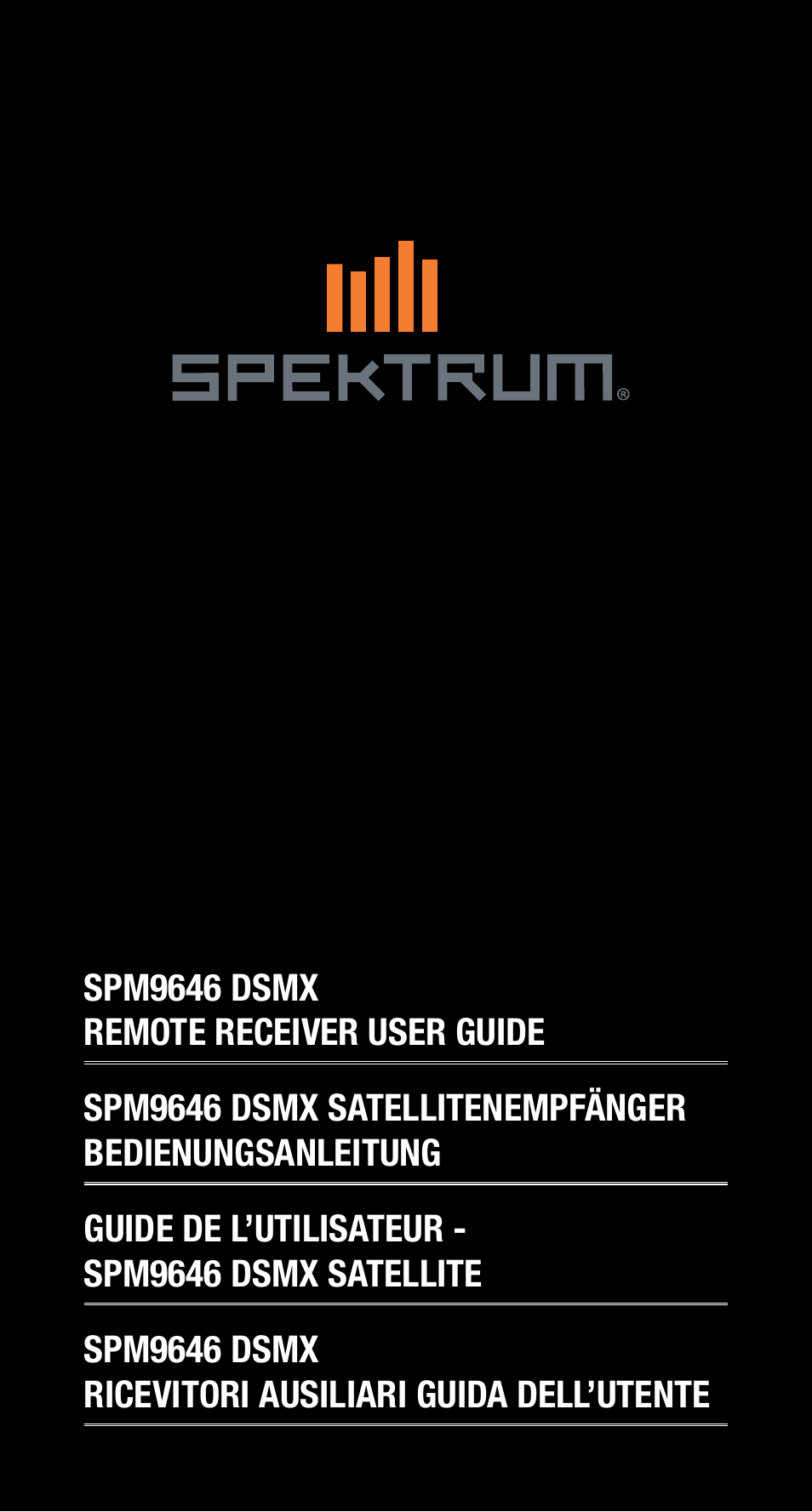 Spektrum SPM9646 User Manual | 24 pages