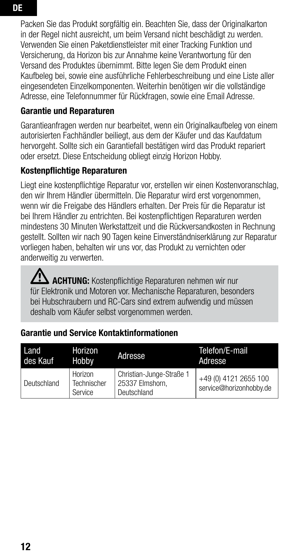 Spektrum SPM9645 User Manual | Page 12 / 24