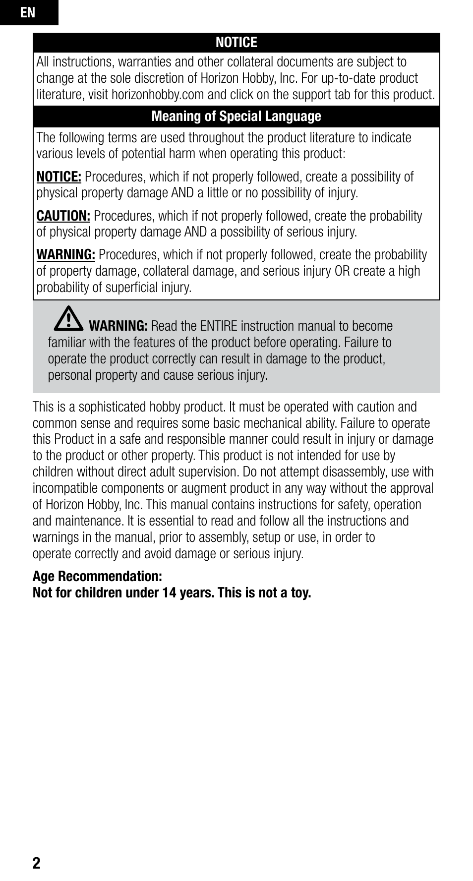 Spektrum SPM9645 User Manual | Page 2 / 24