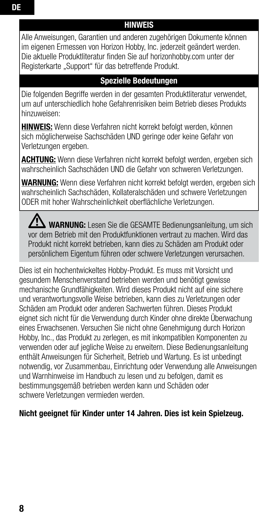 Spektrum SPM9645 User Manual | Page 8 / 24