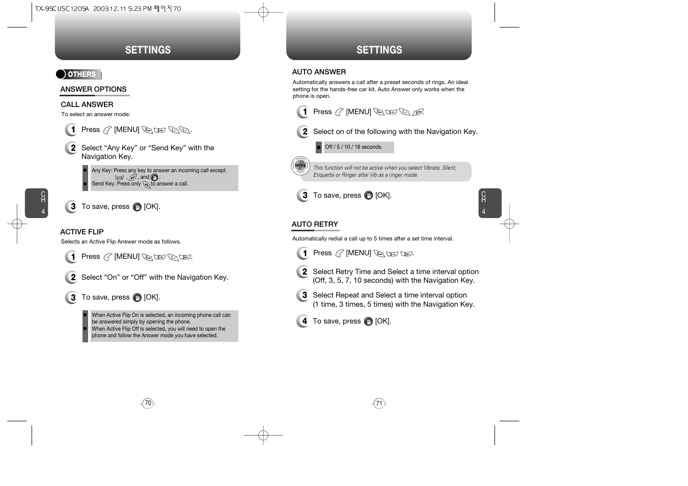 Settings | Audiovox CDM-8900 User Manual | Page 37 / 69