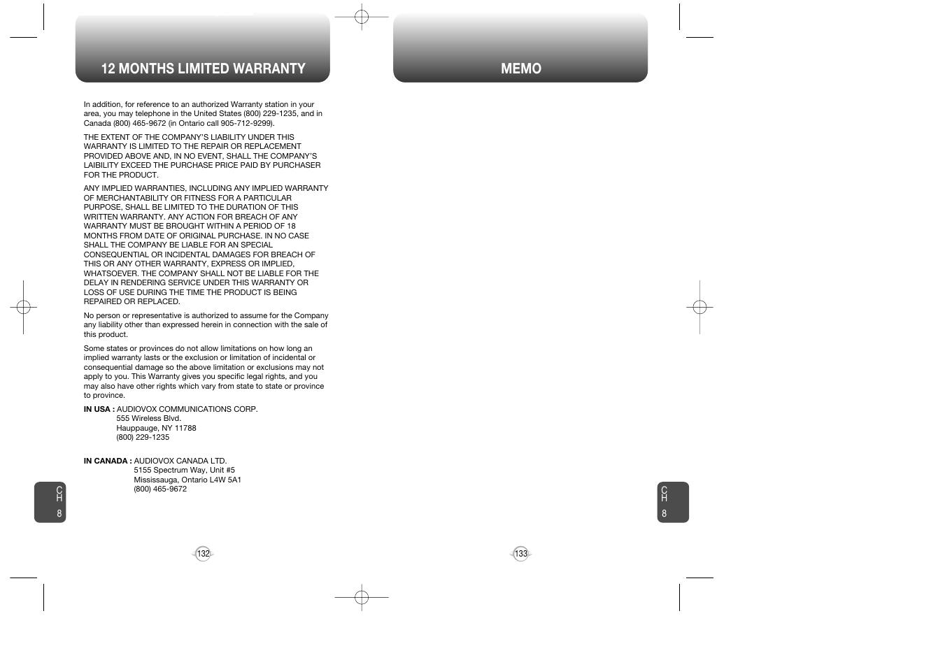 Audiovox CDM-8900 User Manual | Page 68 / 69