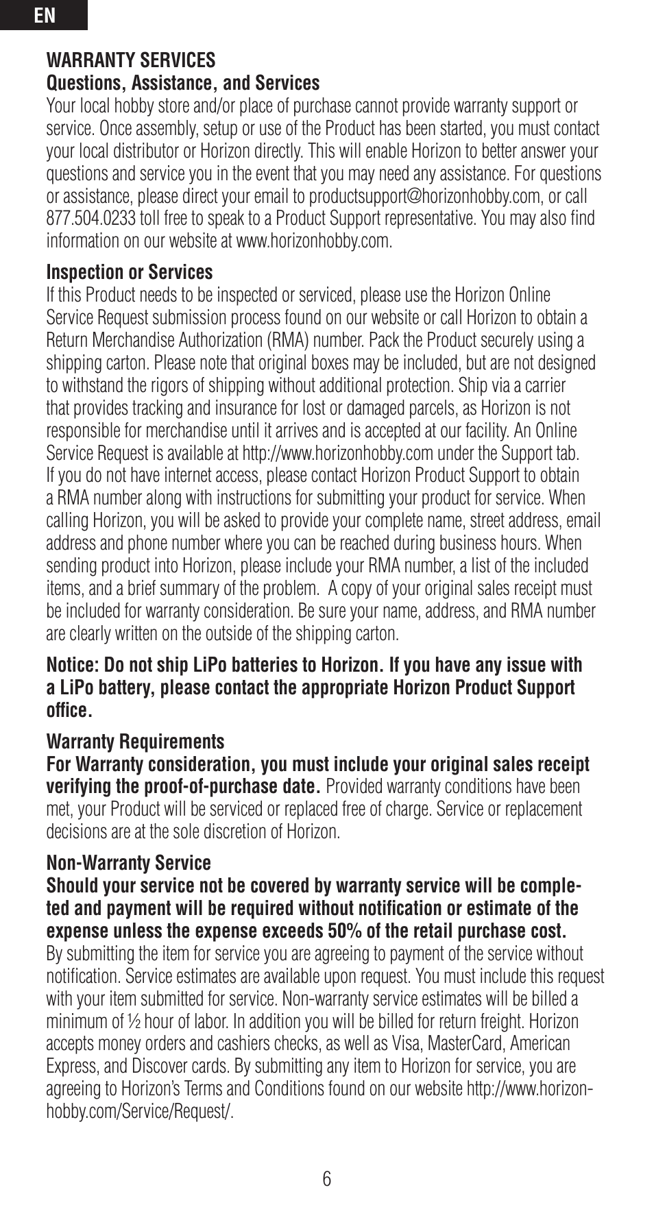 Spektrum SPM9540 User Manual | Page 6 / 28