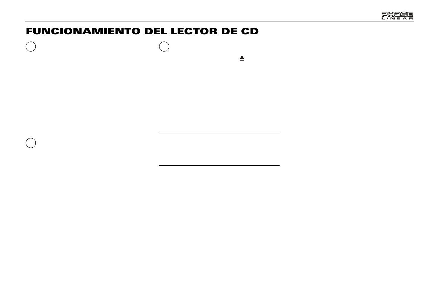 Funcionamiento del lector de cd | Audiovox PCD163 User Manual | Page 25 / 46