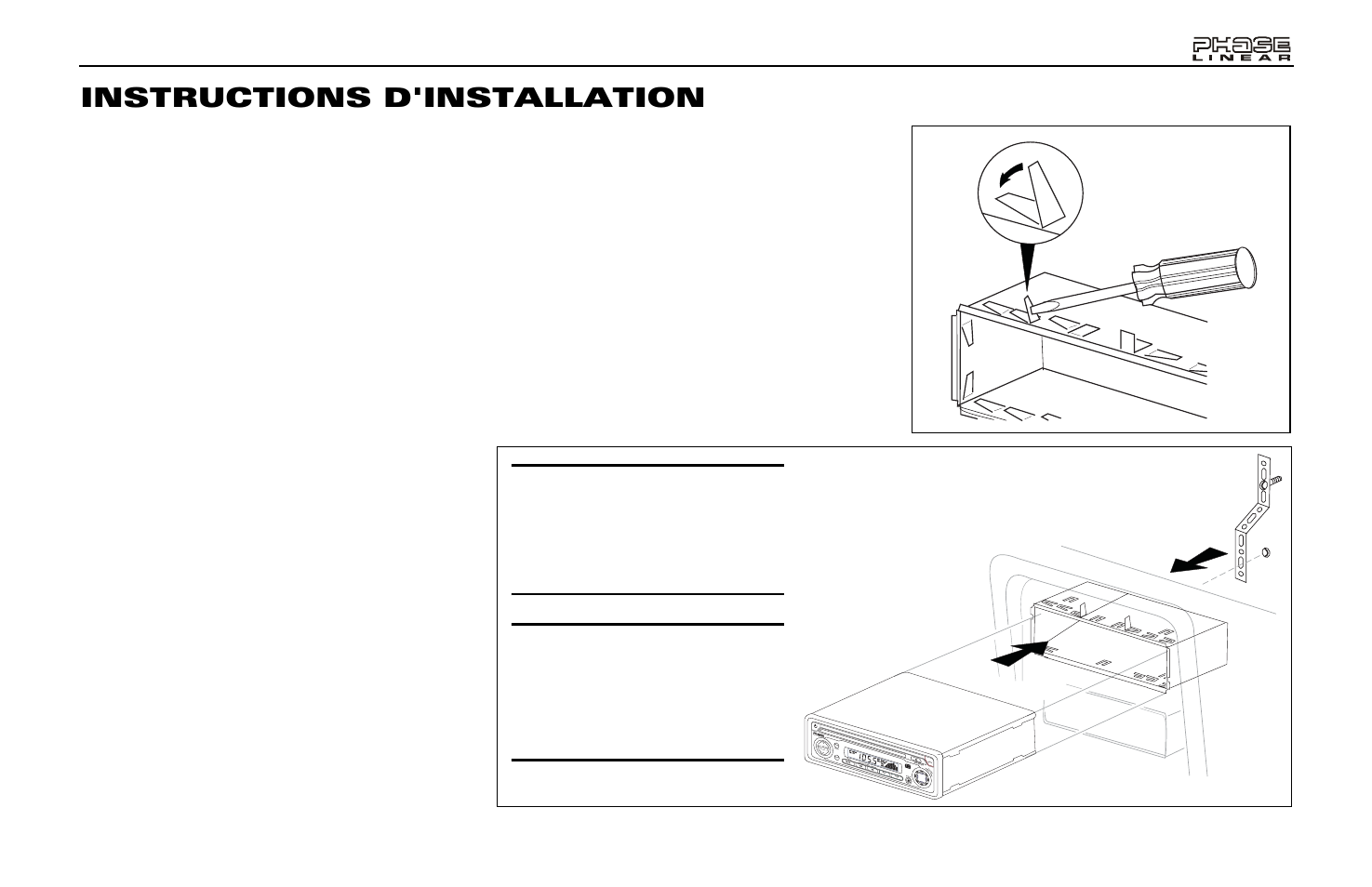 Instructions d'installation | Audiovox PCD163 User Manual | Page 31 / 46