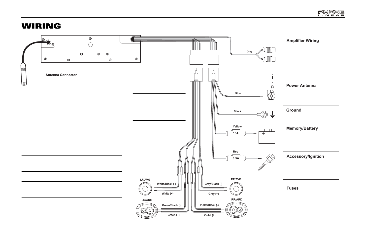 Wiring, Pcd163 5 | Audiovox PCD163 User Manual | Page 5 / 46