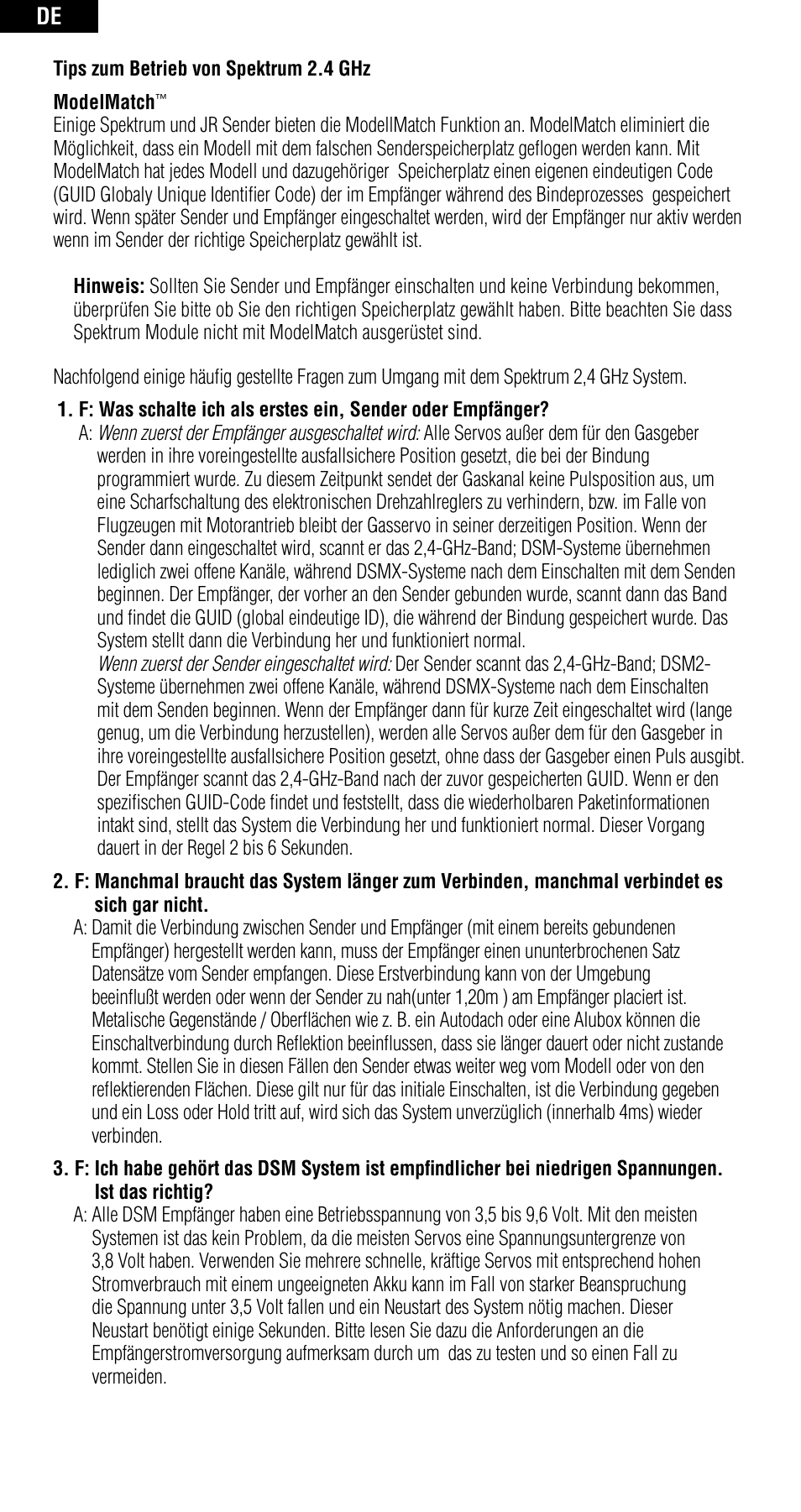 Spektrum SPMAR6210 User Manual | Page 18 / 44