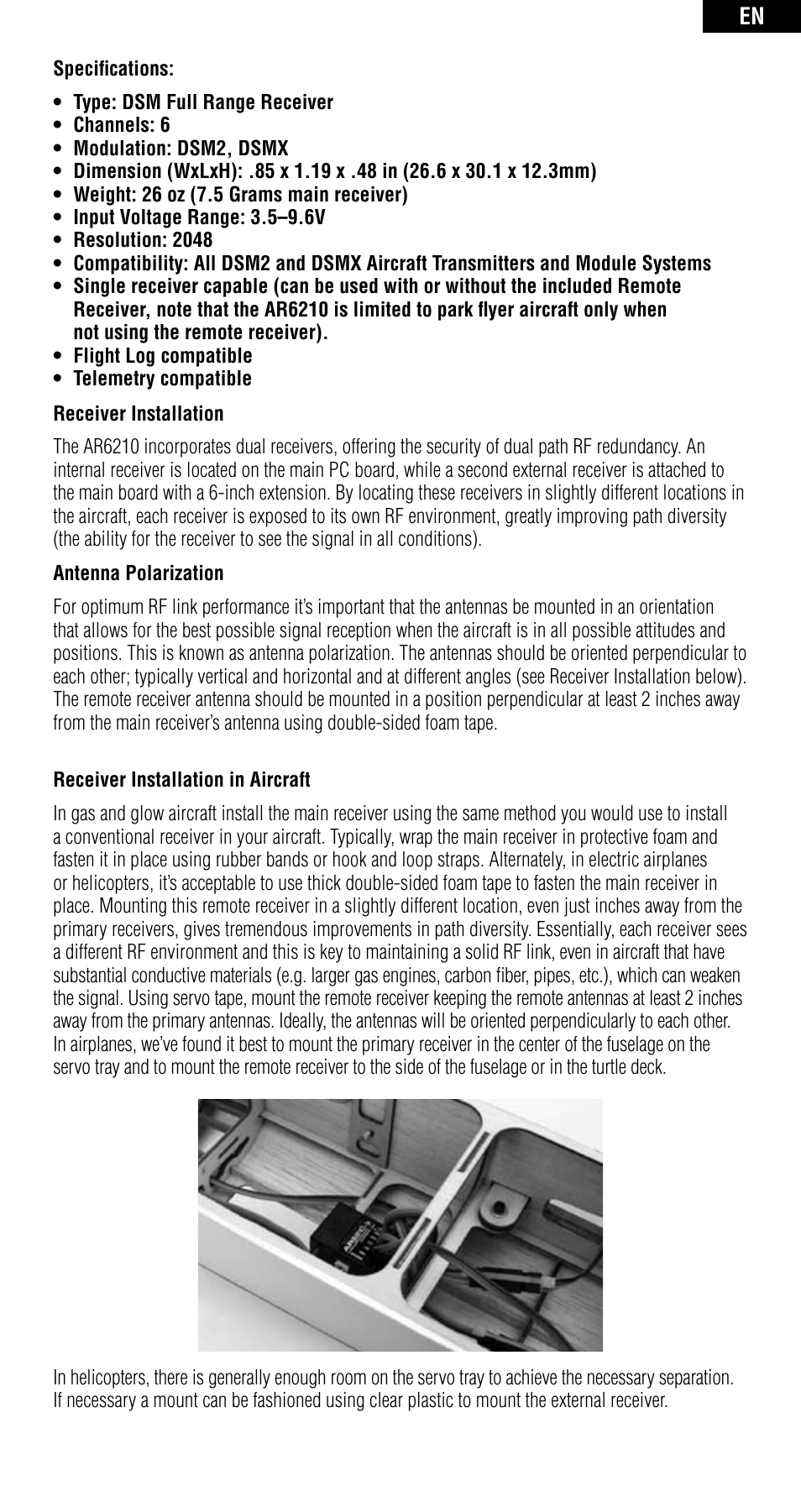 Spektrum SPMAR6210 User Manual | Page 3 / 44