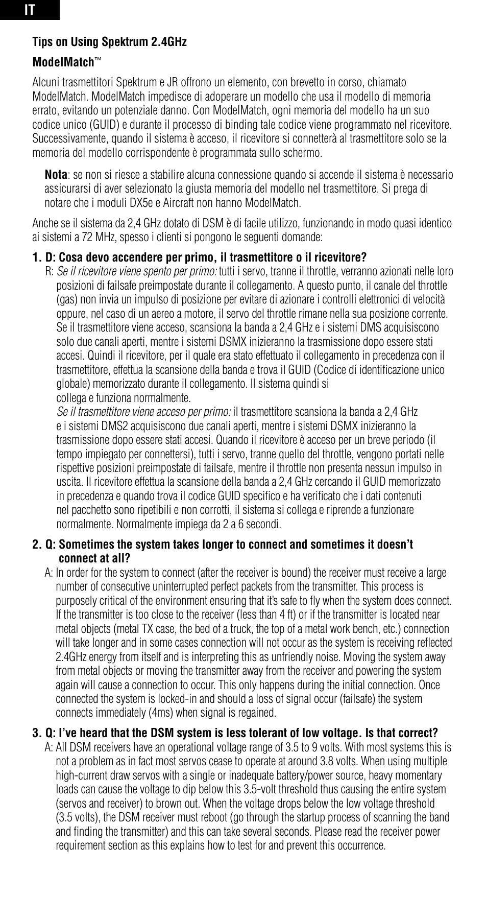 Spektrum SPMAR6210 User Manual | Page 40 / 44