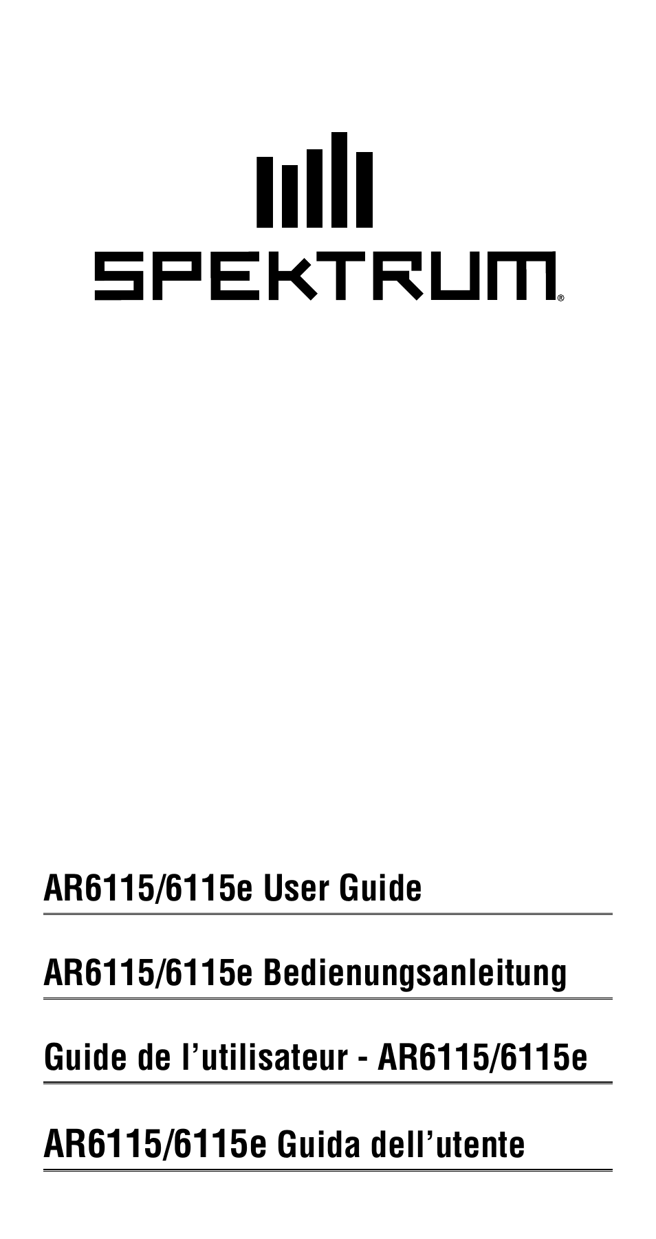 Spektrum SPMAR6115 User Manual | 40 pages